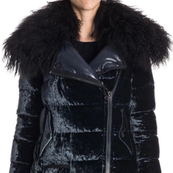 MONCLER Velvet puffer coat Isabelle chenille down jacket - Picture 6 of 16